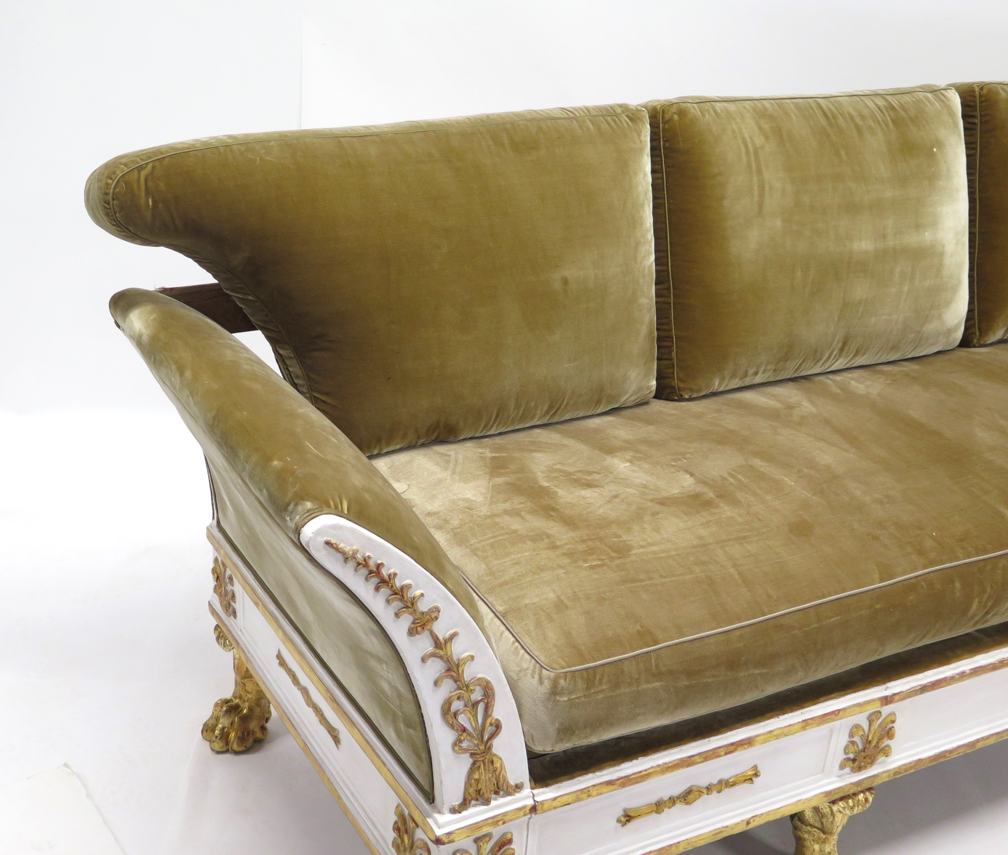 A Beautiful Late Regency Polychrome Settee