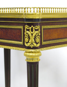 A Very Fine French 19th Century Ormolu-mounted Mahogany and kingwood Table à écrire ( Writing Table ) in the Louis XVI Style