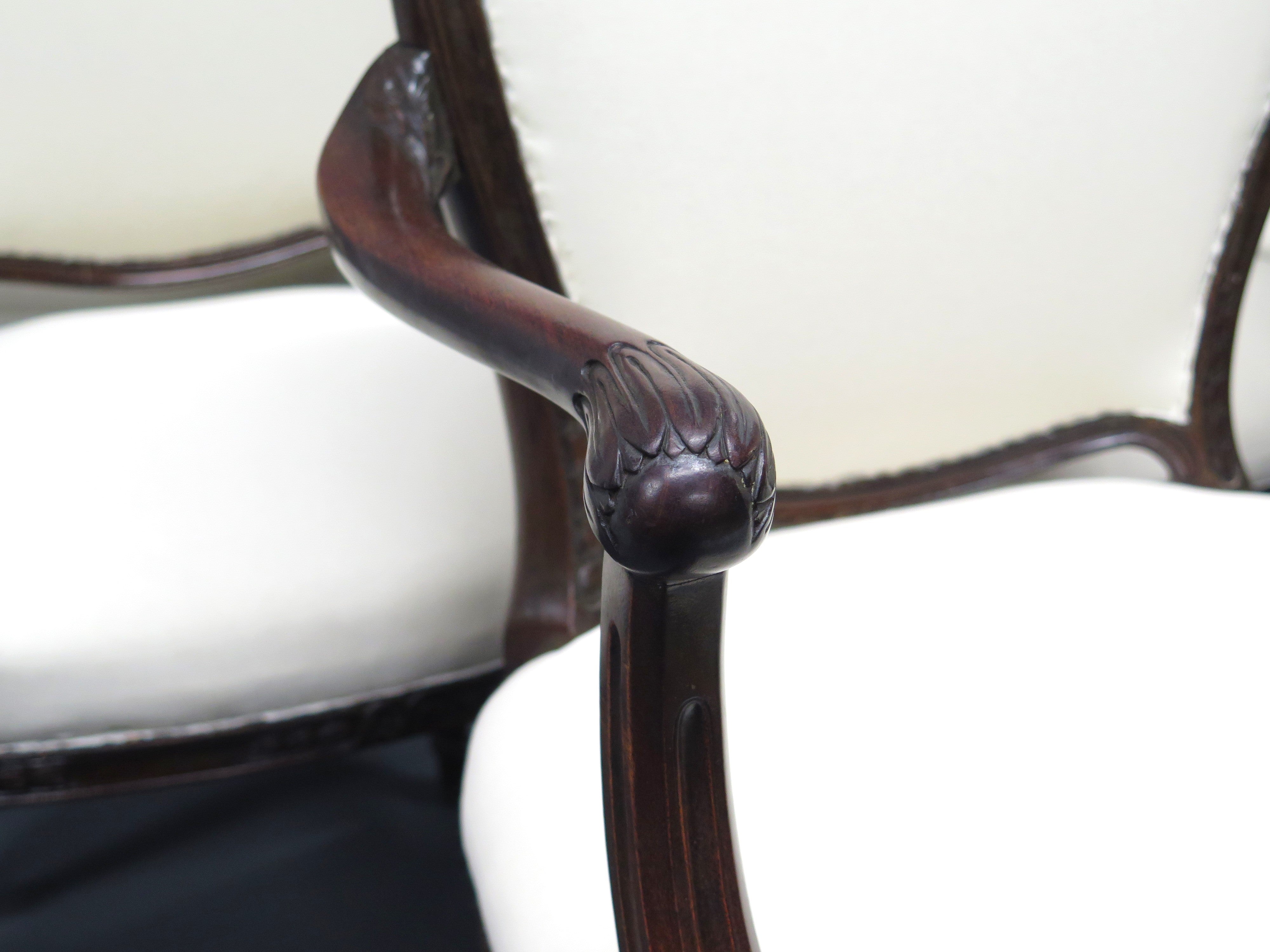 Set of Eight (8) George III Mahogany Dining Chairs