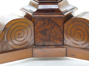 Early 19th Century Charles X Mahogany Marble Top Center Table