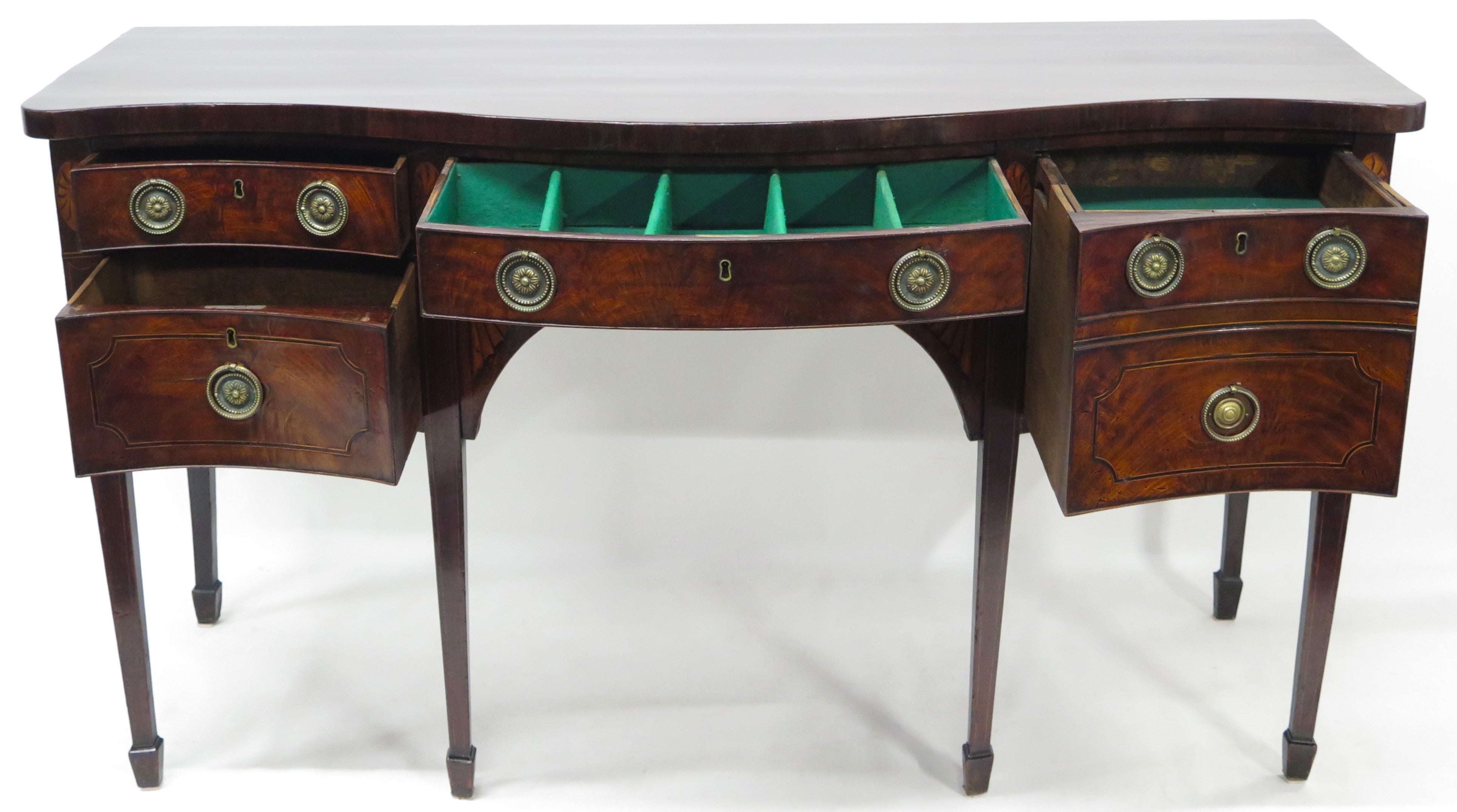 A George III Serpentine Front Mahogany Sideboard