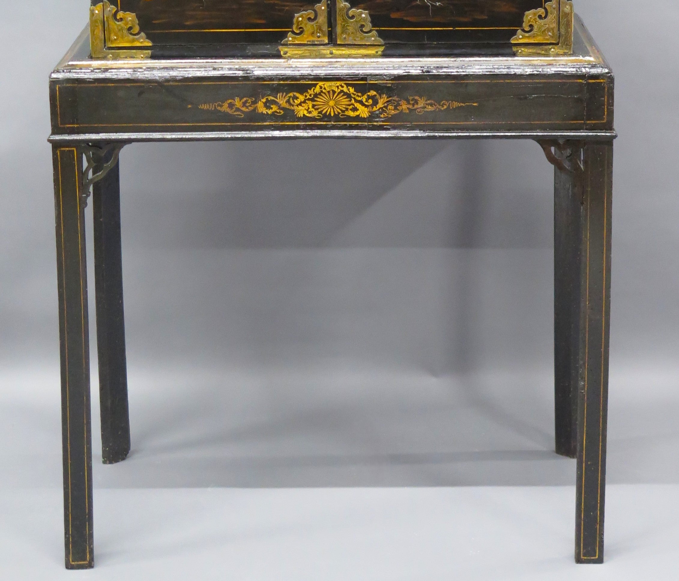 Opulent Chinese Collector's Cabinet on Stand