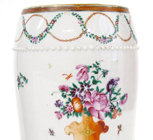 A Pair of Chinese Export Porcelain Famille Rose Mugs