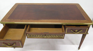 Late 19th Century Louis XVI Style Plum Pudding Mahogany Writing Desk