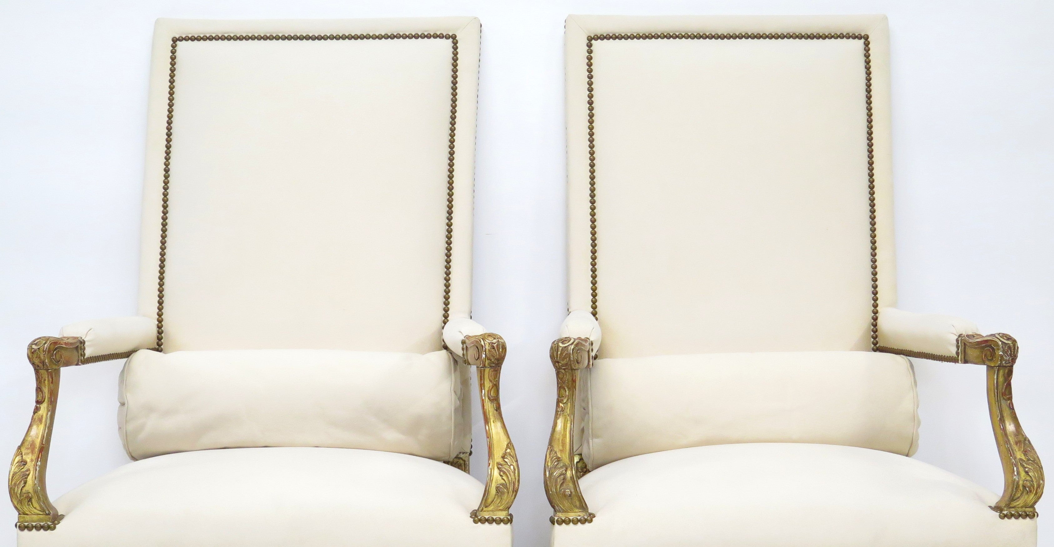 Pair of 19th Century Louis XV Style Giltwood Fauteuils