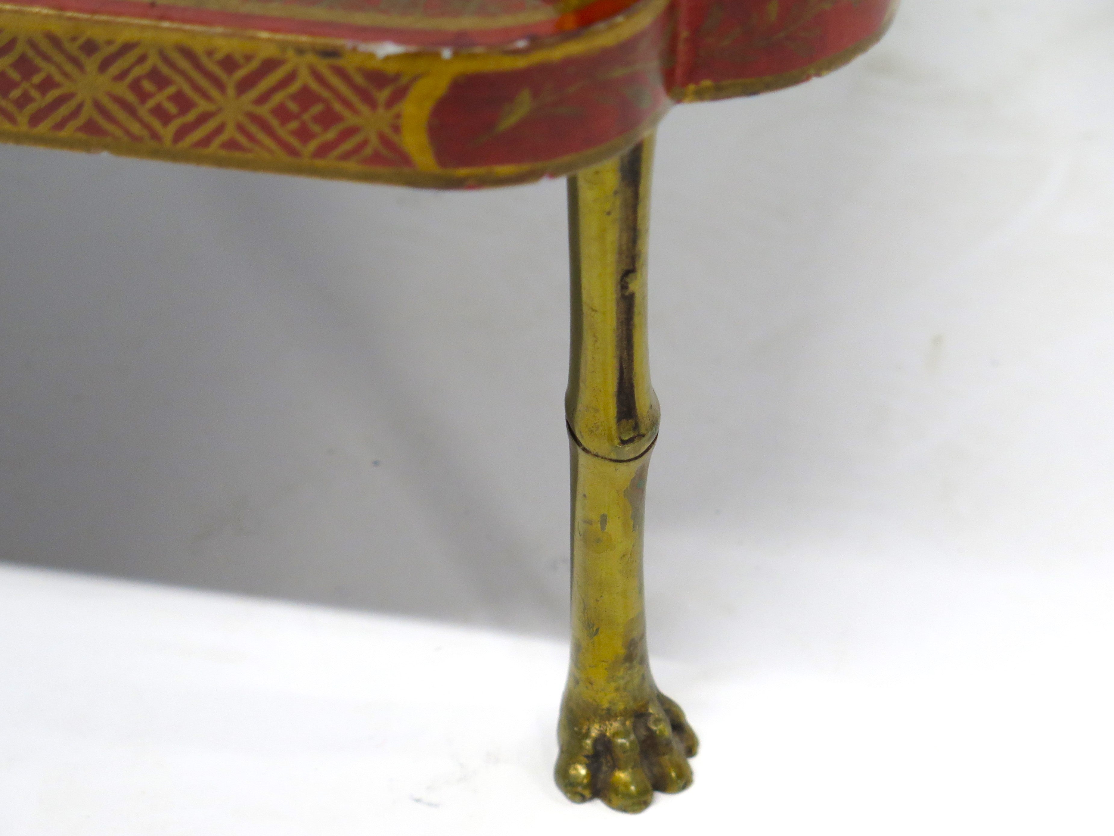 Maison Bagues Red Japanned Side Table