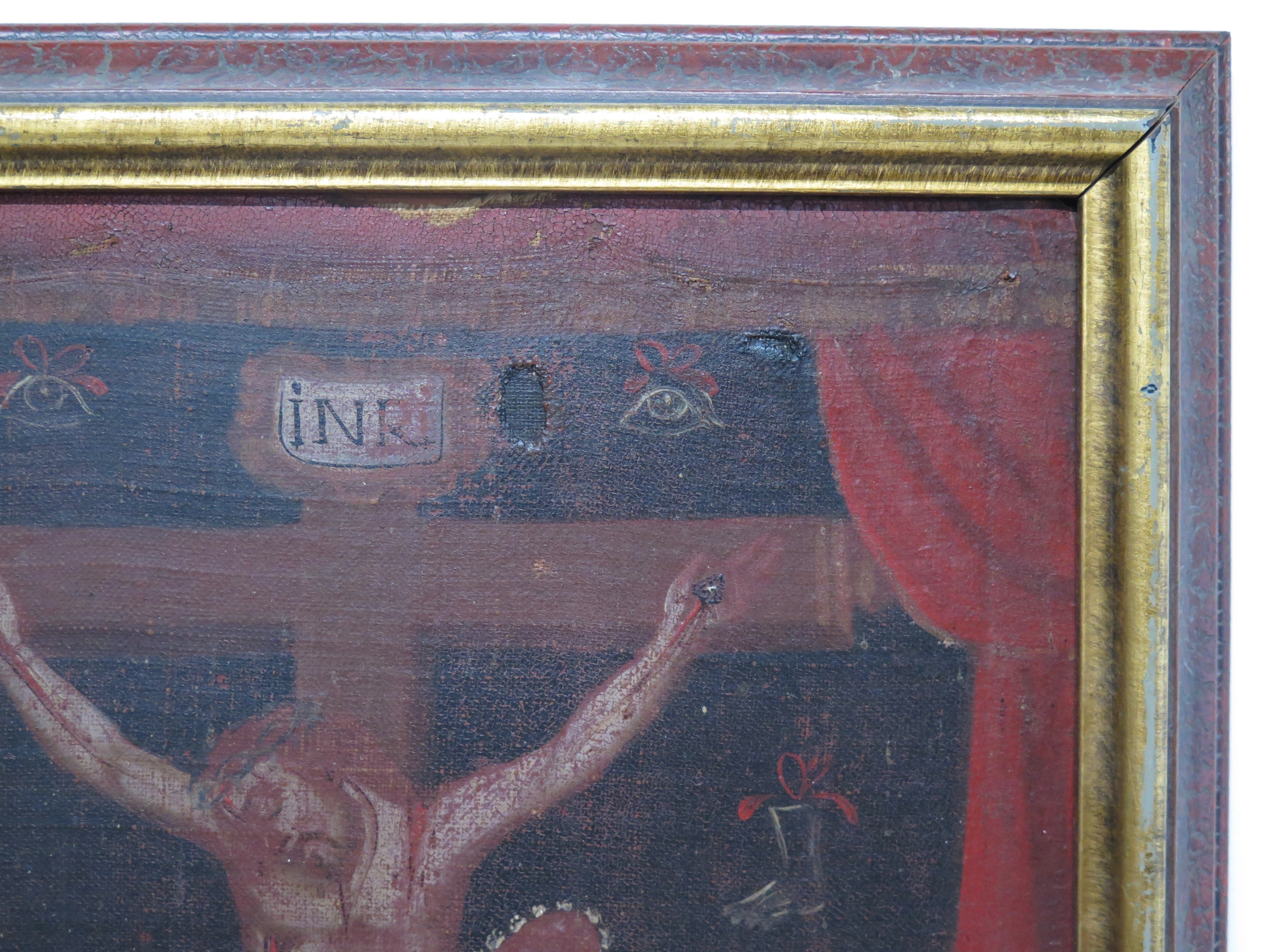 18th Century Spanish Colonial Oil on Canvas Painting