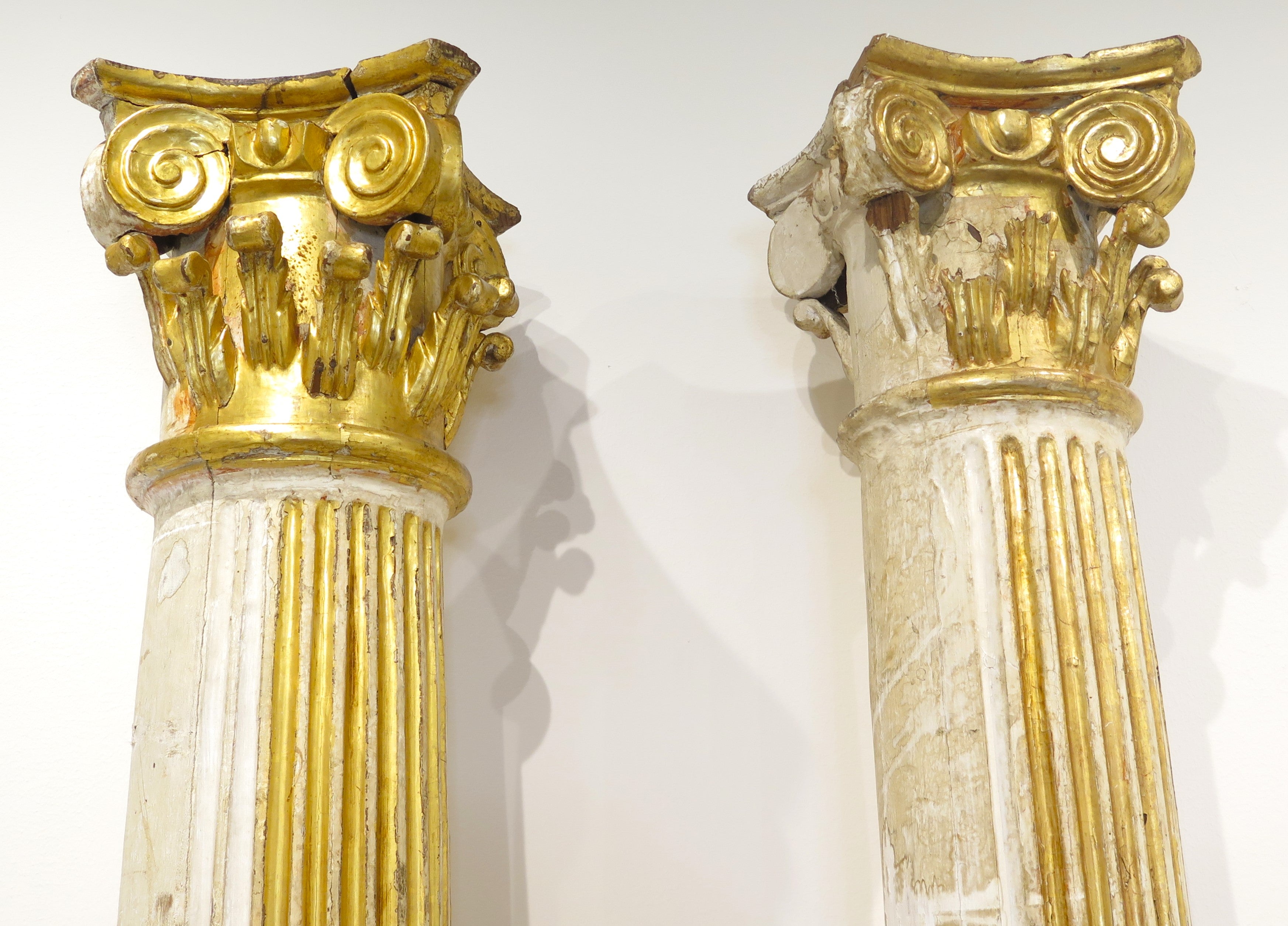 Carved and Gilded Corinthian Columns