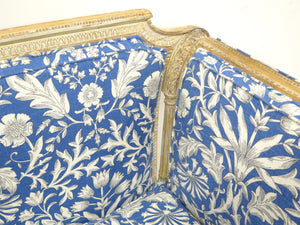 Directoire-Style Sofa with Carved and Painted Frame