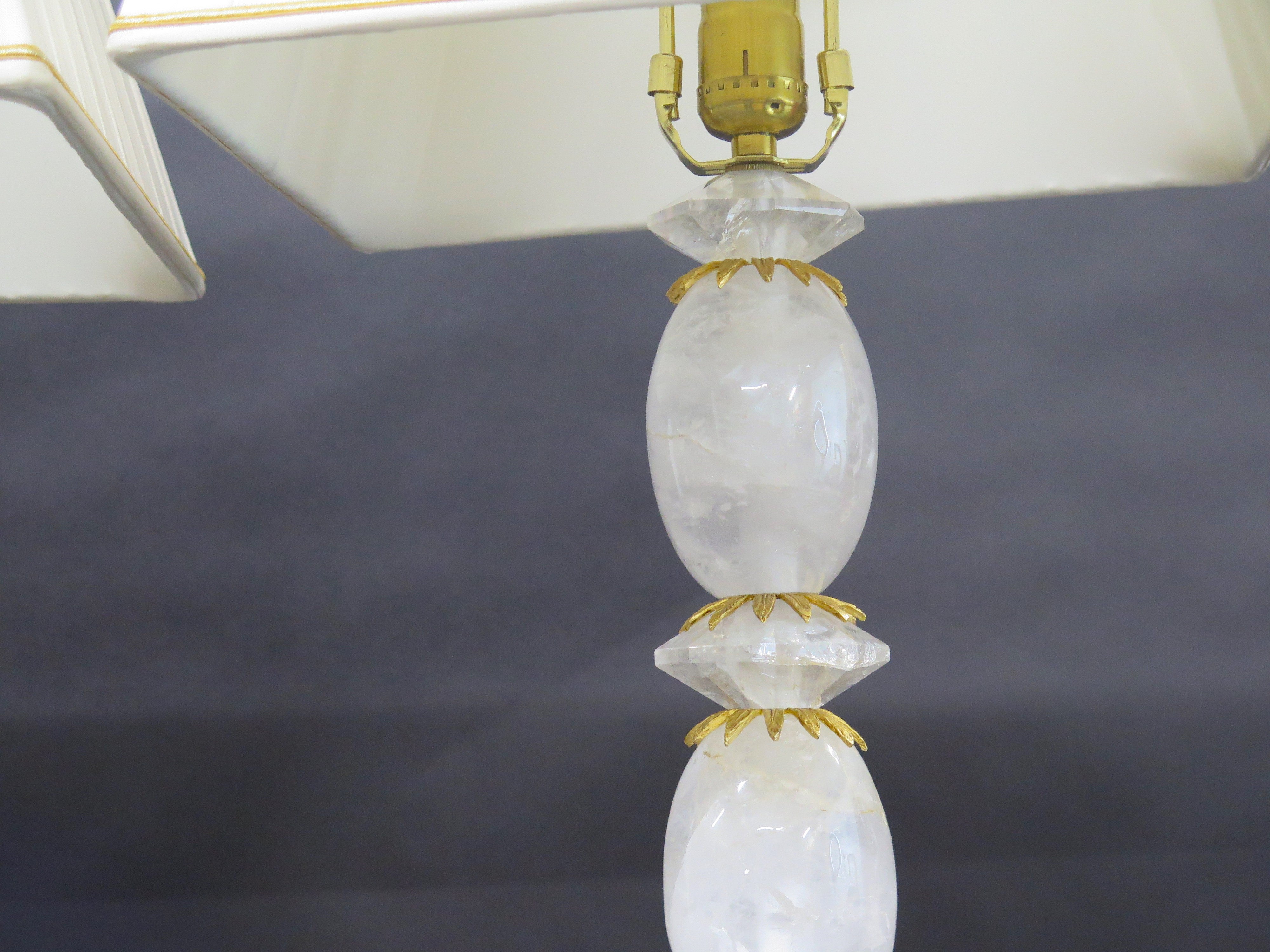 A Pair of Rock Crystal Lamps