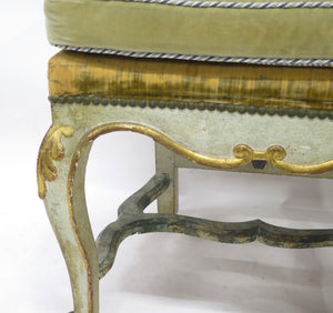 A Pair of 18th Century Paint and Parcel Gilt Italian Side Chairs