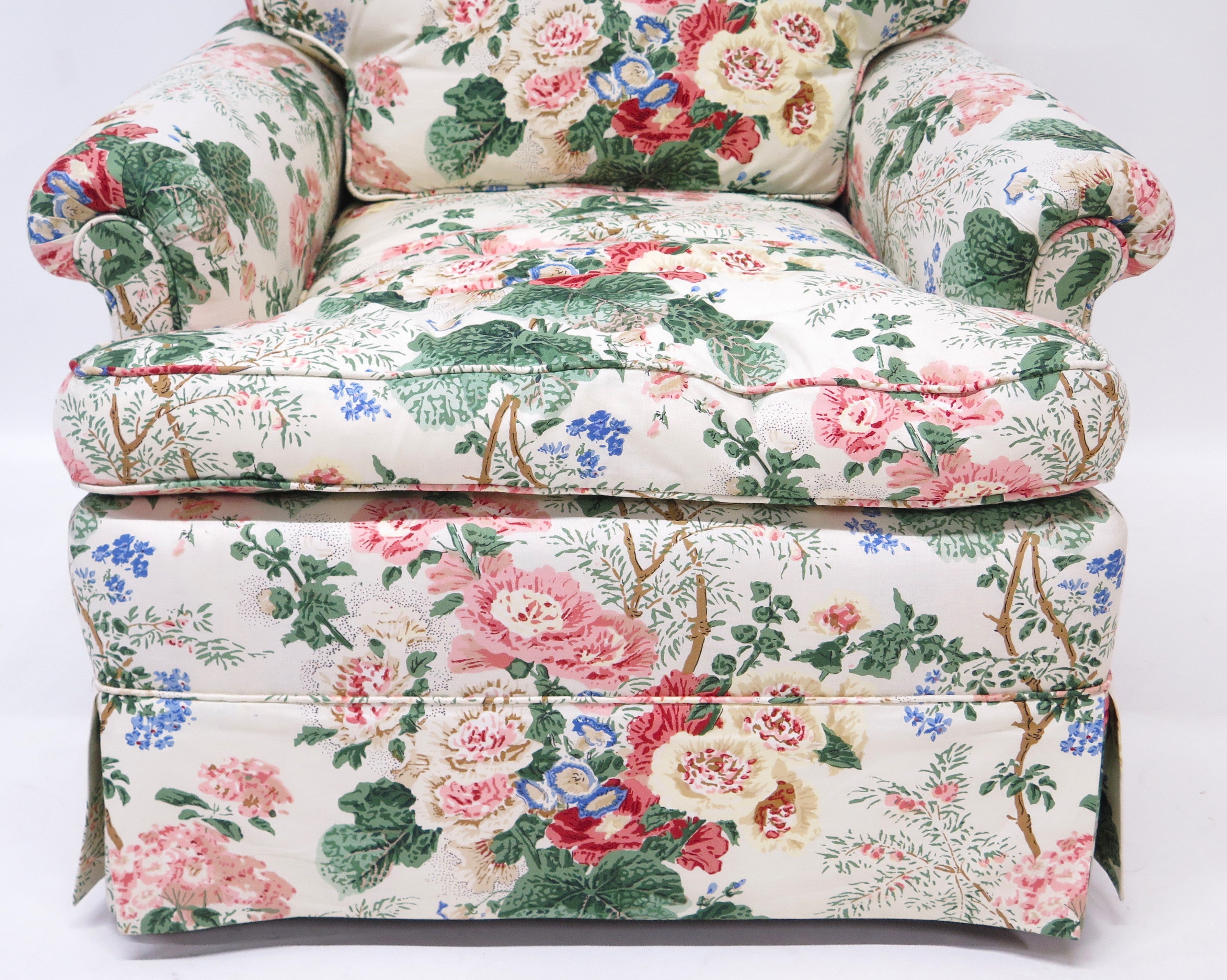 Down Filled Club Chair with Rolled Arms