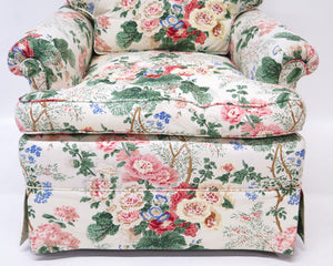 Down Filled Club Chair with Rolled Arms