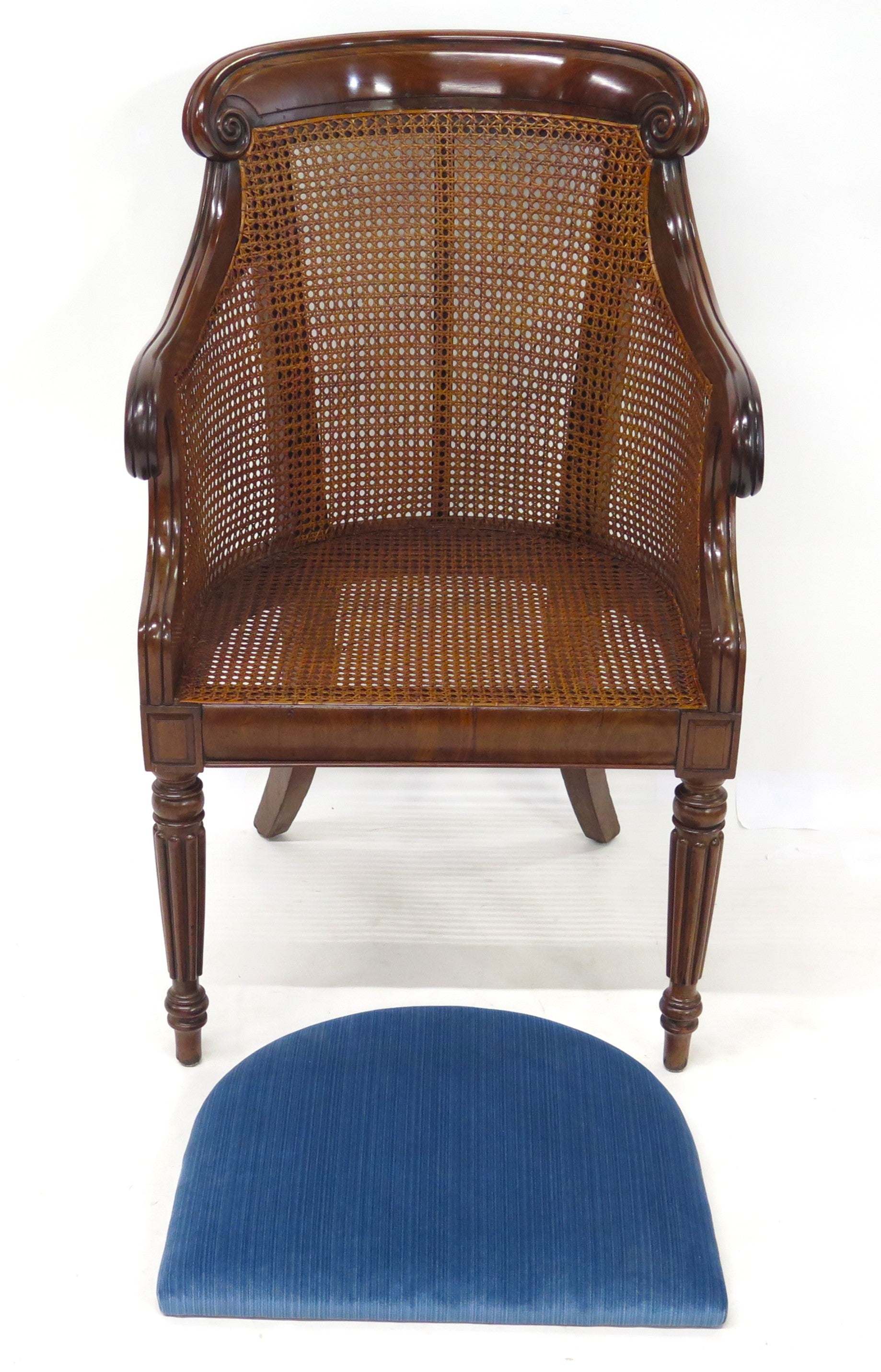English Regency Mahogany Library Chair