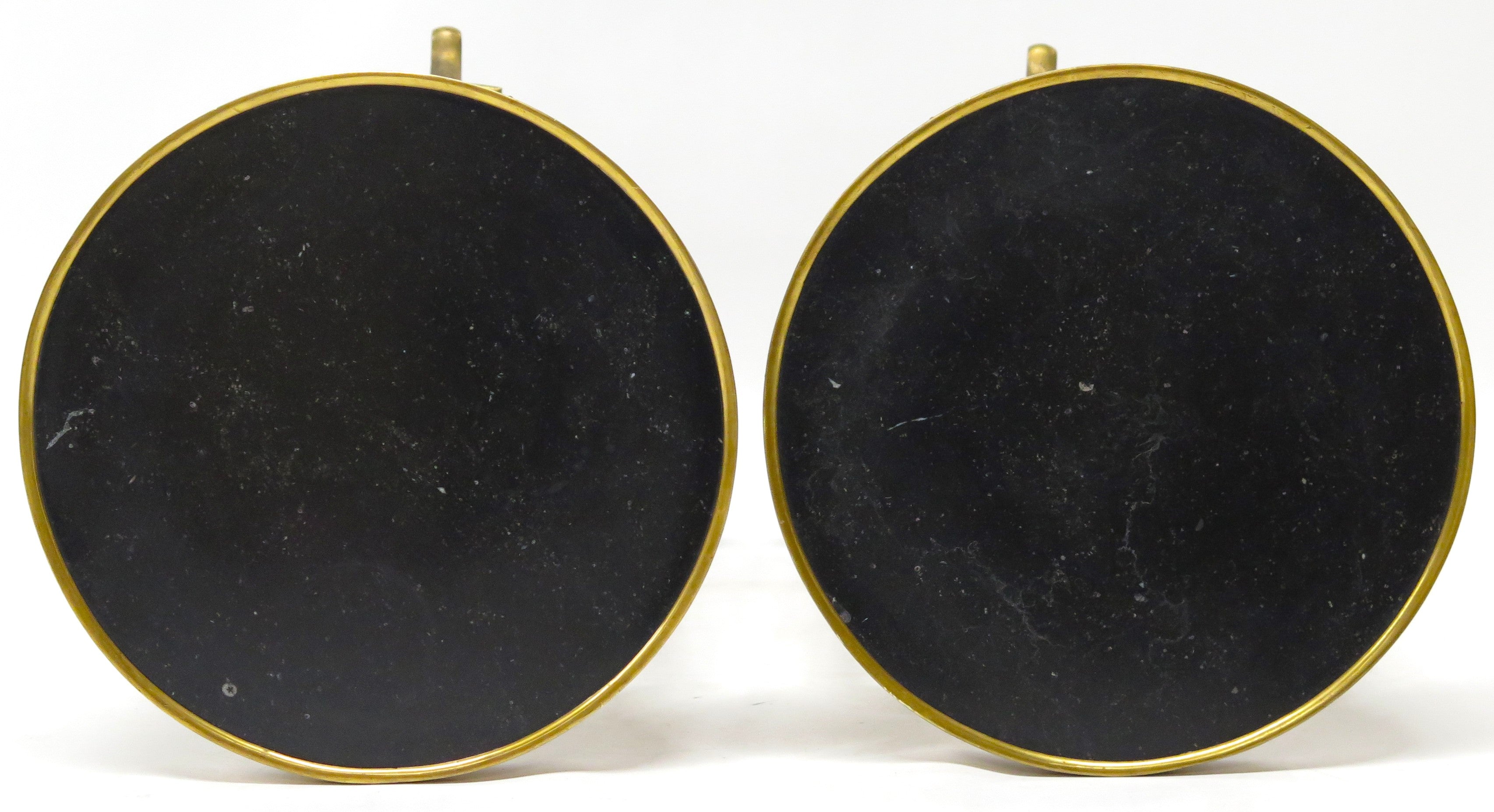 A pair of elegant Louis XVI-style gilt bronze gueridons