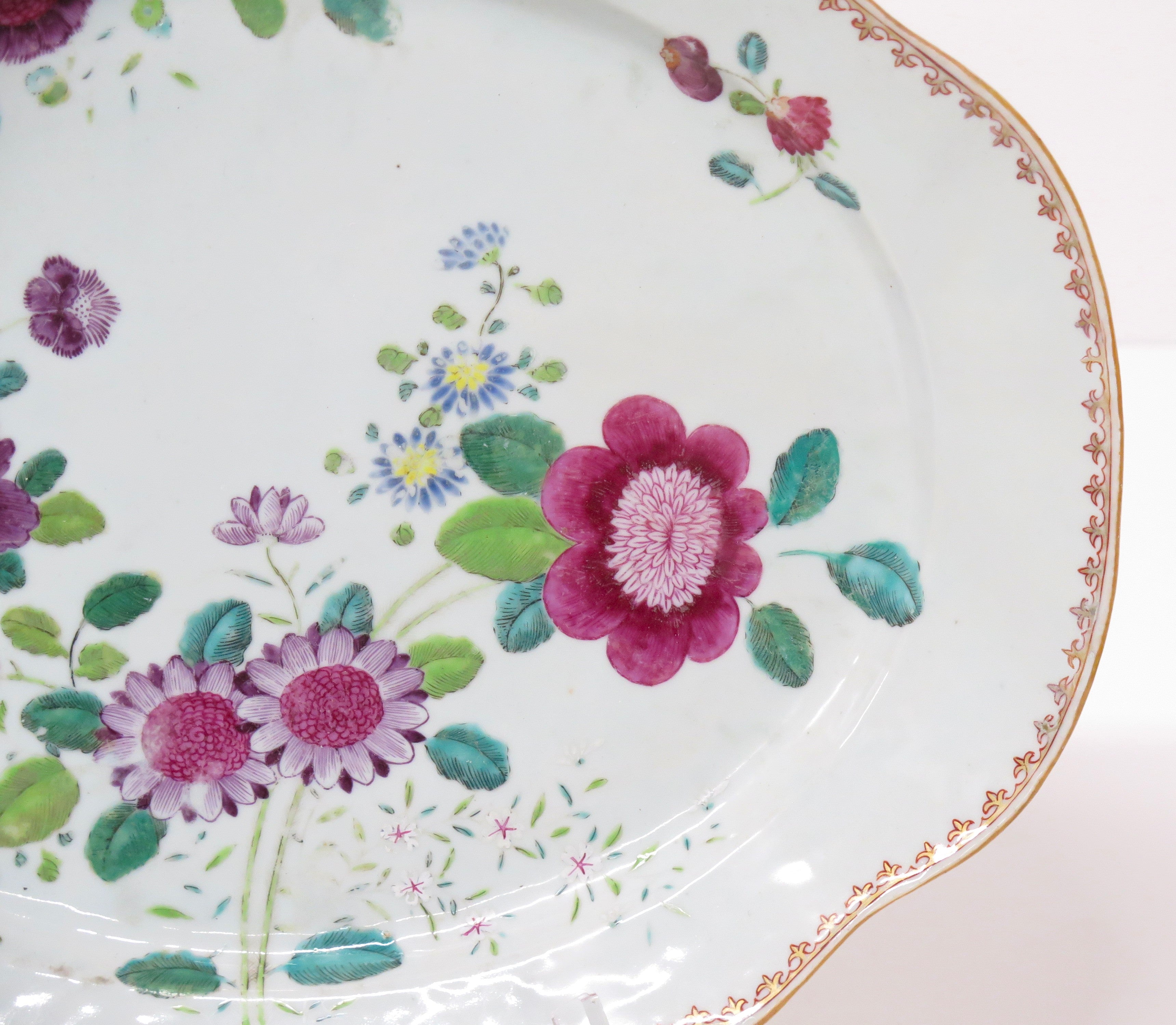 A Famille Rose Meat Plate