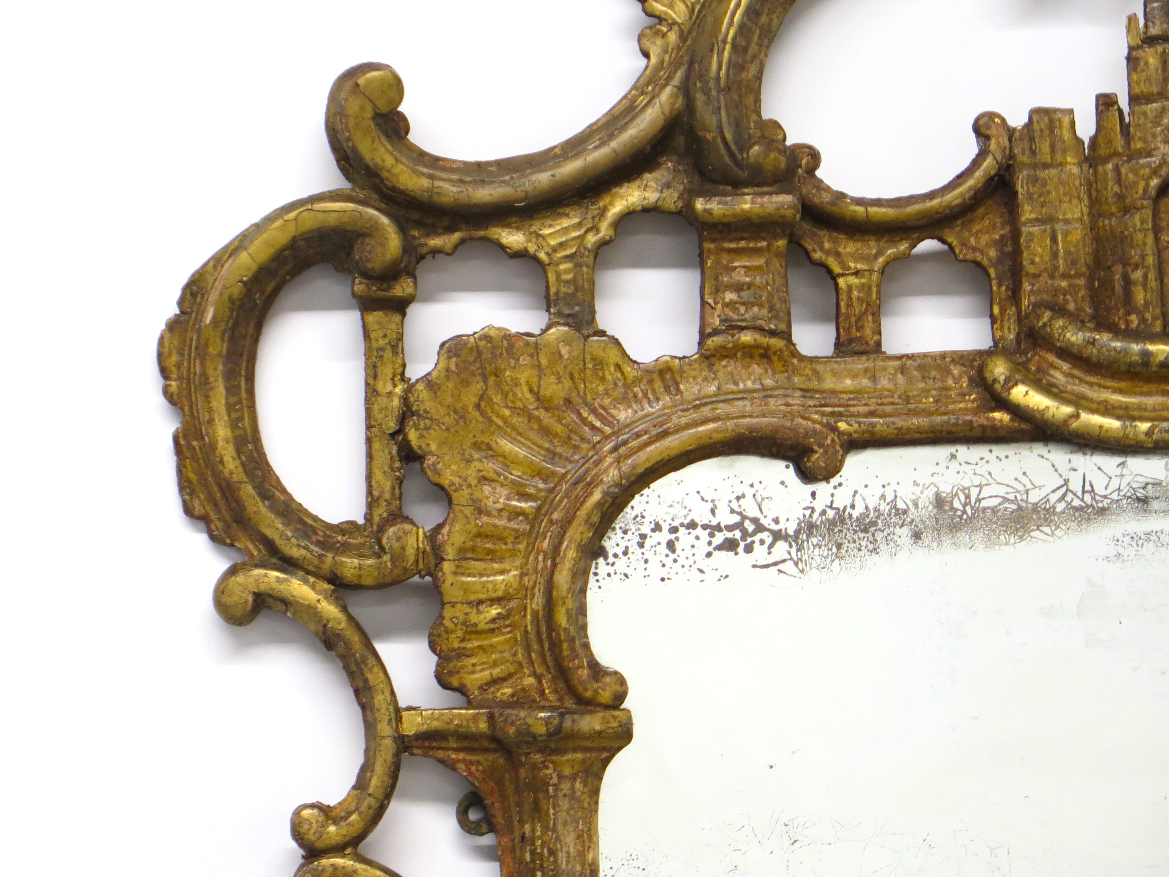 Mid-18th Century Irish Giltwood Wall Mirror