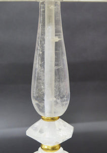 A Pair of Rock Crystal and giltwood Lamps
