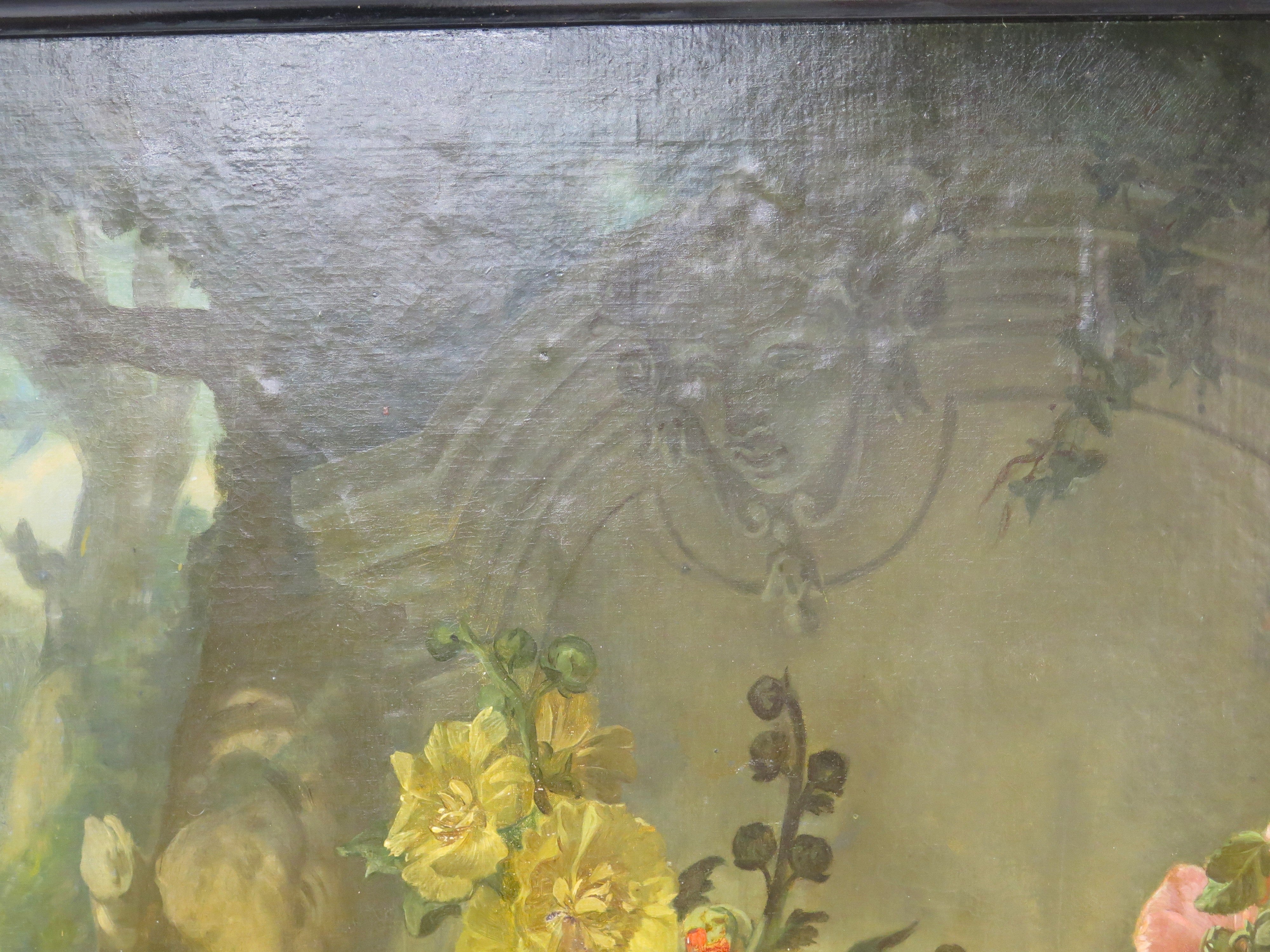 19th Century Oil on Canvas French Floral Still LIfe