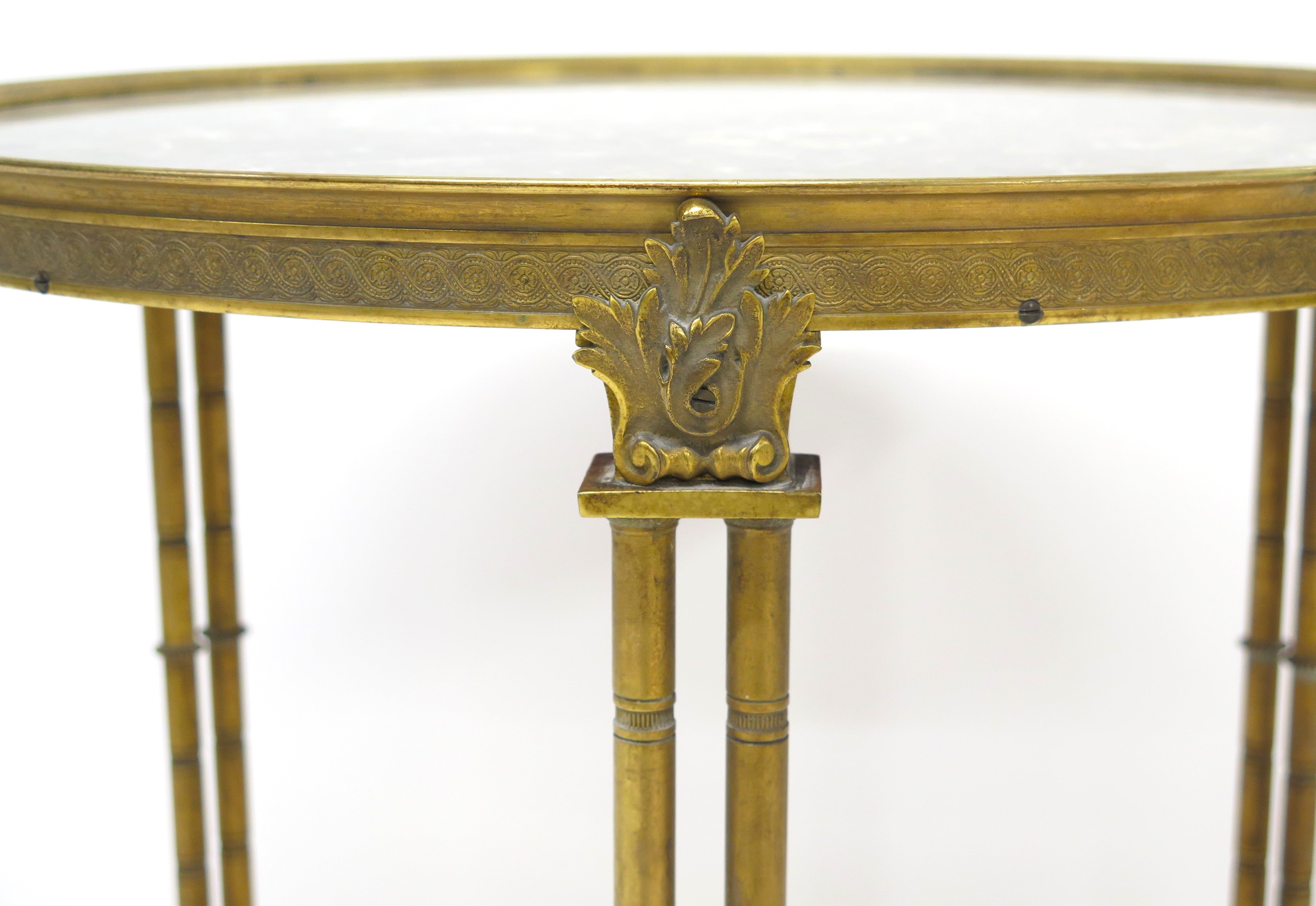 A Louis XVI Style Gilt Bronze Gueridon
