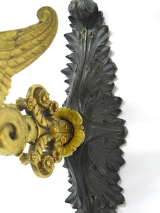 A Pair of Charles X Pattinated and Gilt Five Arm Wall Lights