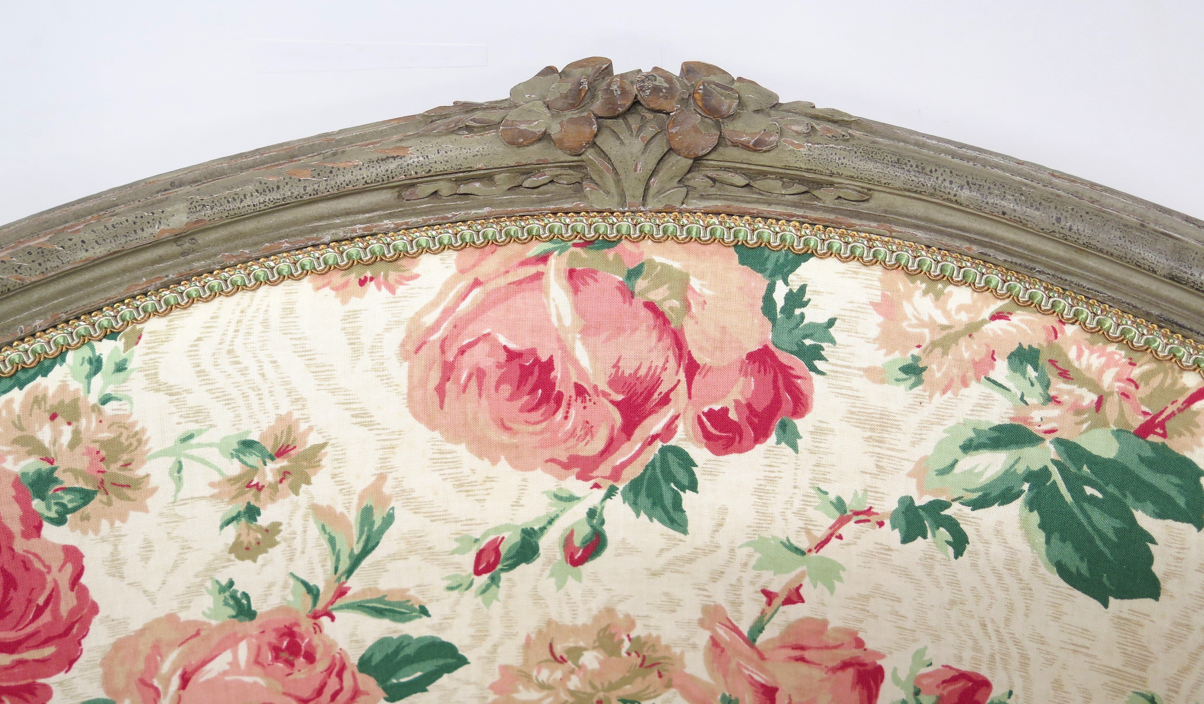 A Beautiful Louis XV Style Painted Bergere