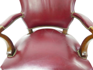 Pair of Georgian-Style Mahogany Elbow Chairs