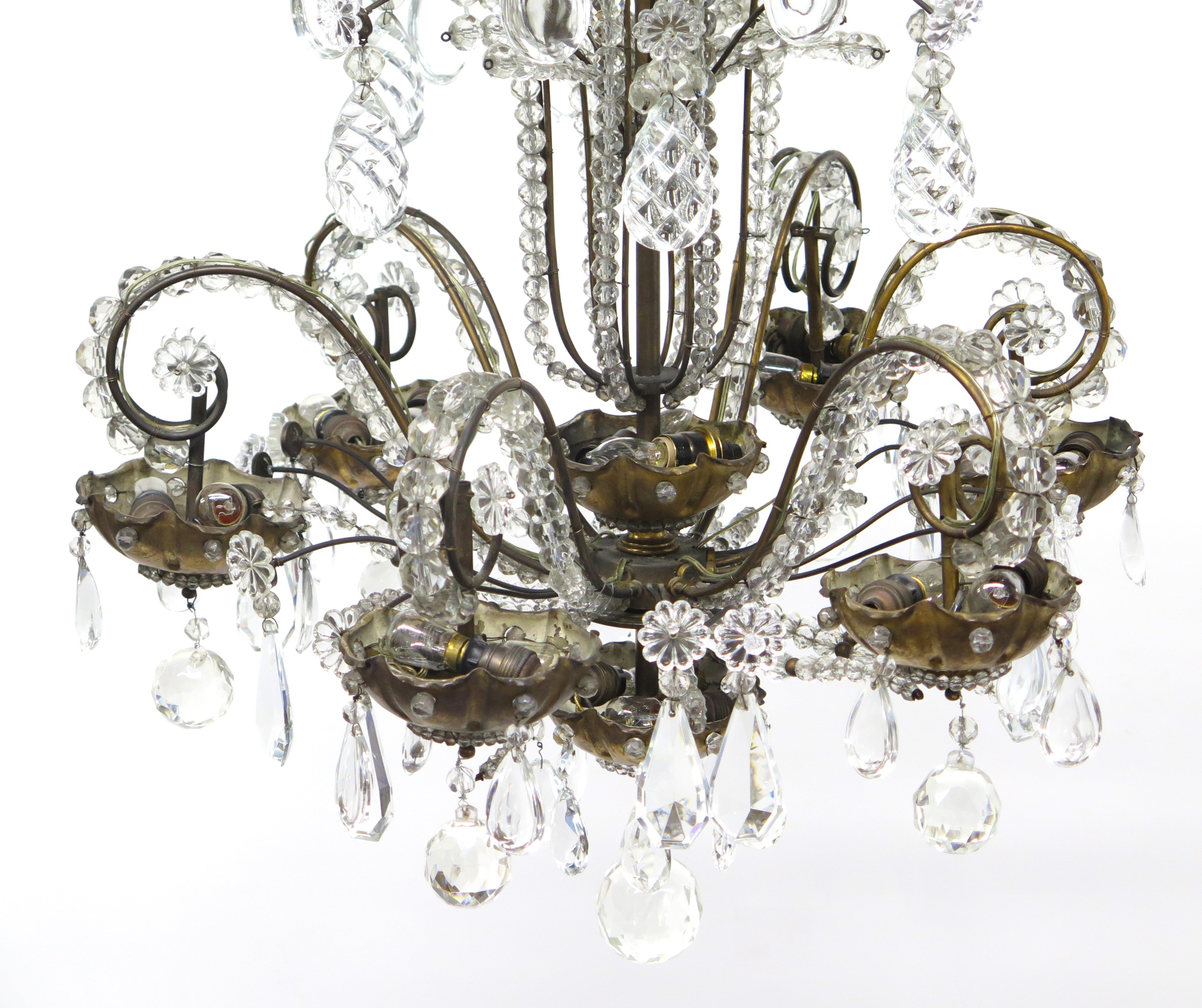 Art Deco Six-Light Chandelier by Maison Jansen