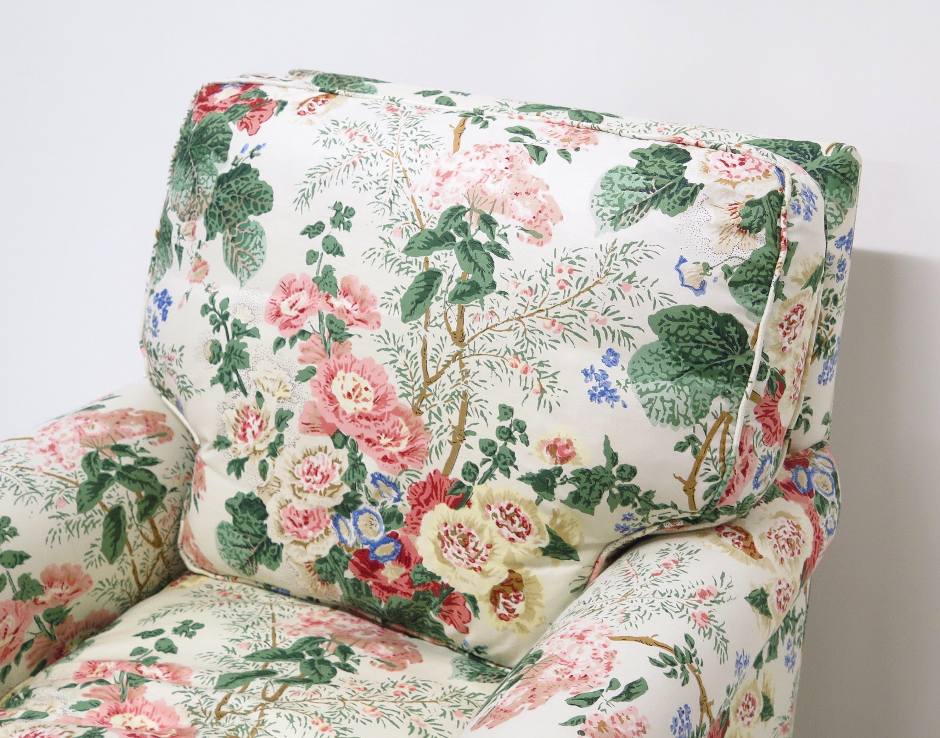 Down Filled Club Chair with Rolled Arms