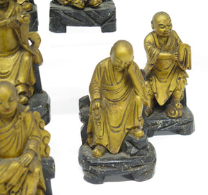 Set of 18 Chinese Giltwood Immortals