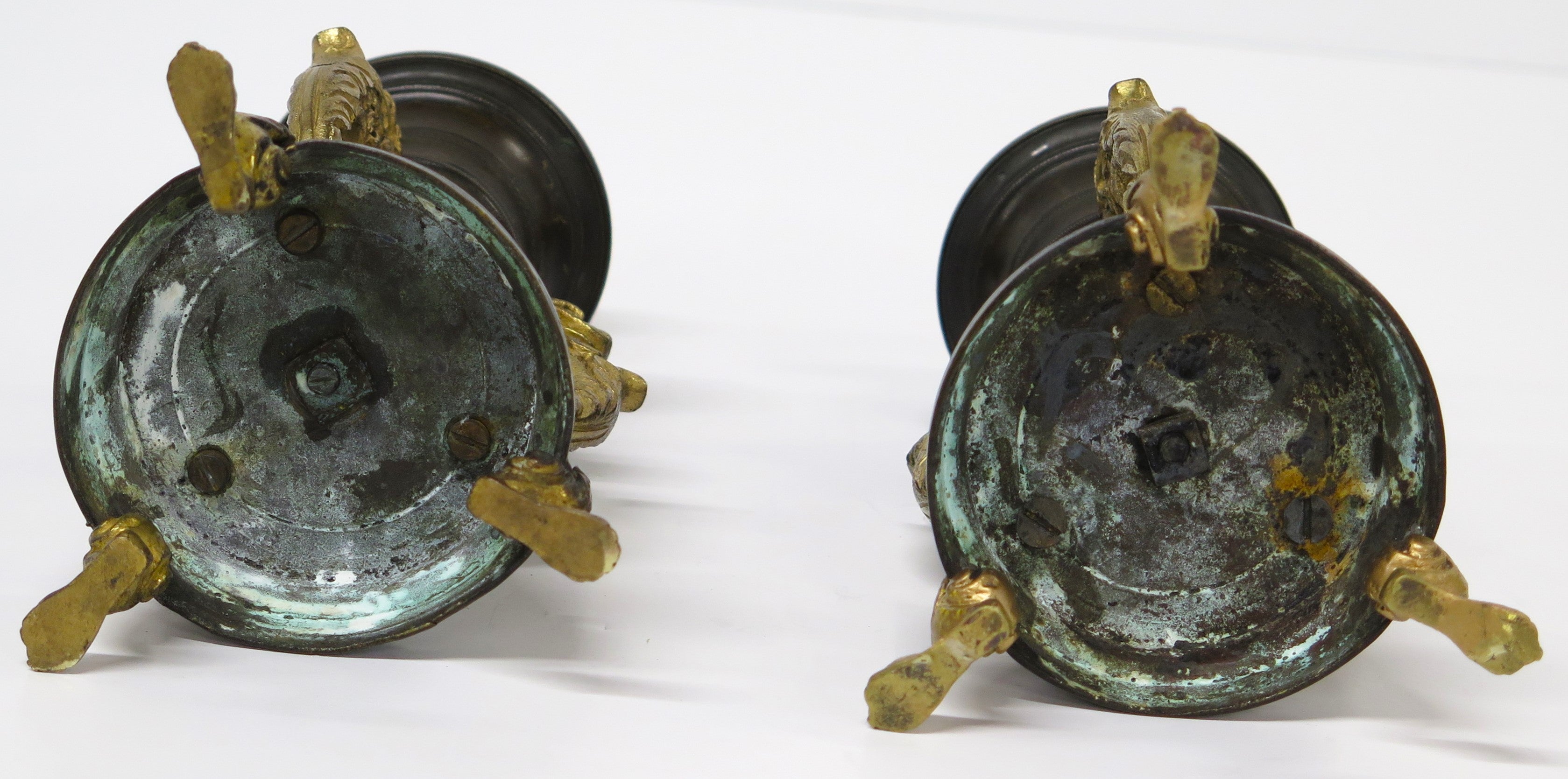 A Pair of Late Regency Patinated and Metal Cassoulets