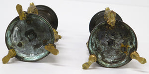 A Pair of Late Regency Patinated and Metal Cassoulets