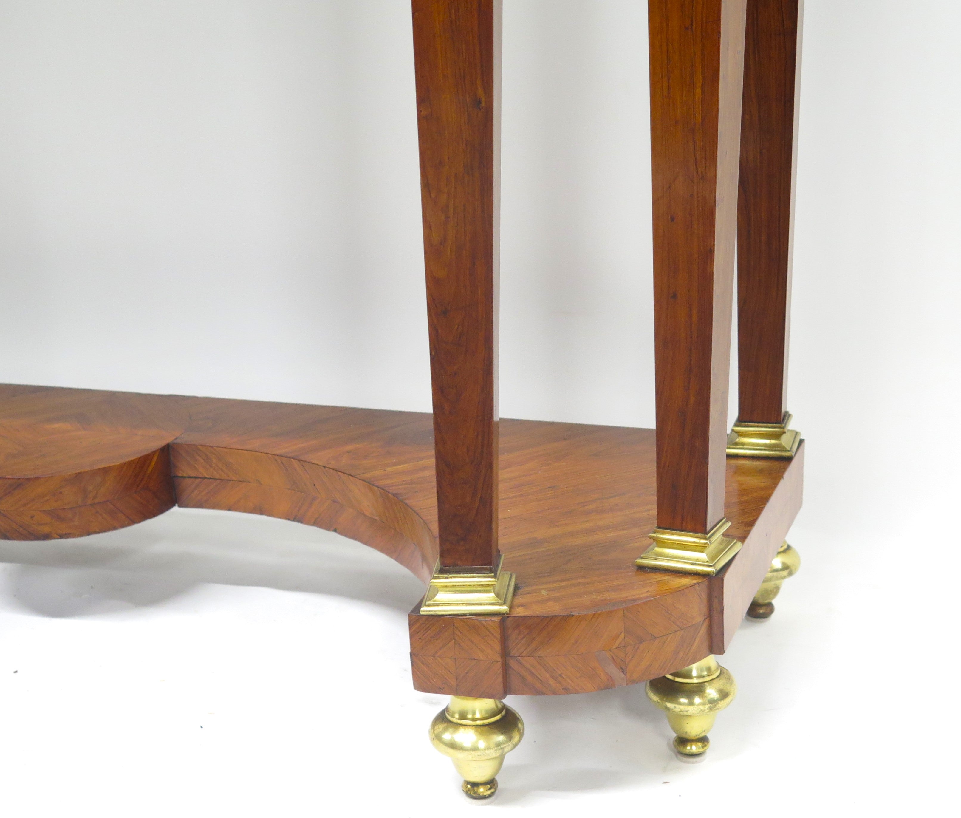 A 19th Century French Brass Mounted Console Table