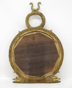 English Regency Giltwood Serpent-Form Convex Mirror