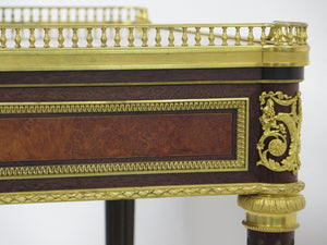 A Very Fine French 19th Century Ormolu-mounted Mahogany and kingwood Table à écrire ( Writing Table ) in the Louis XVI Style