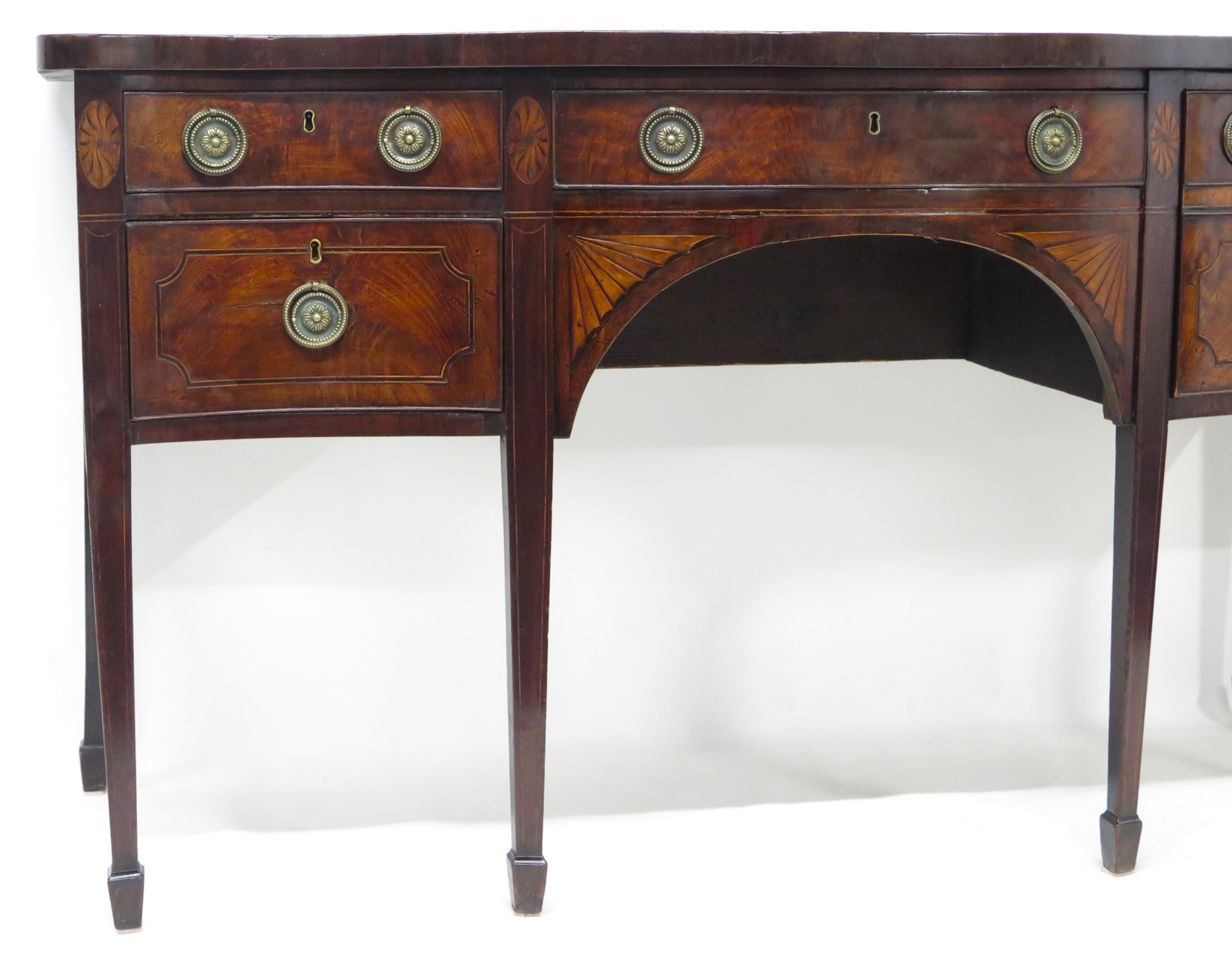 A George III Serpentine Front Mahogany Sideboard