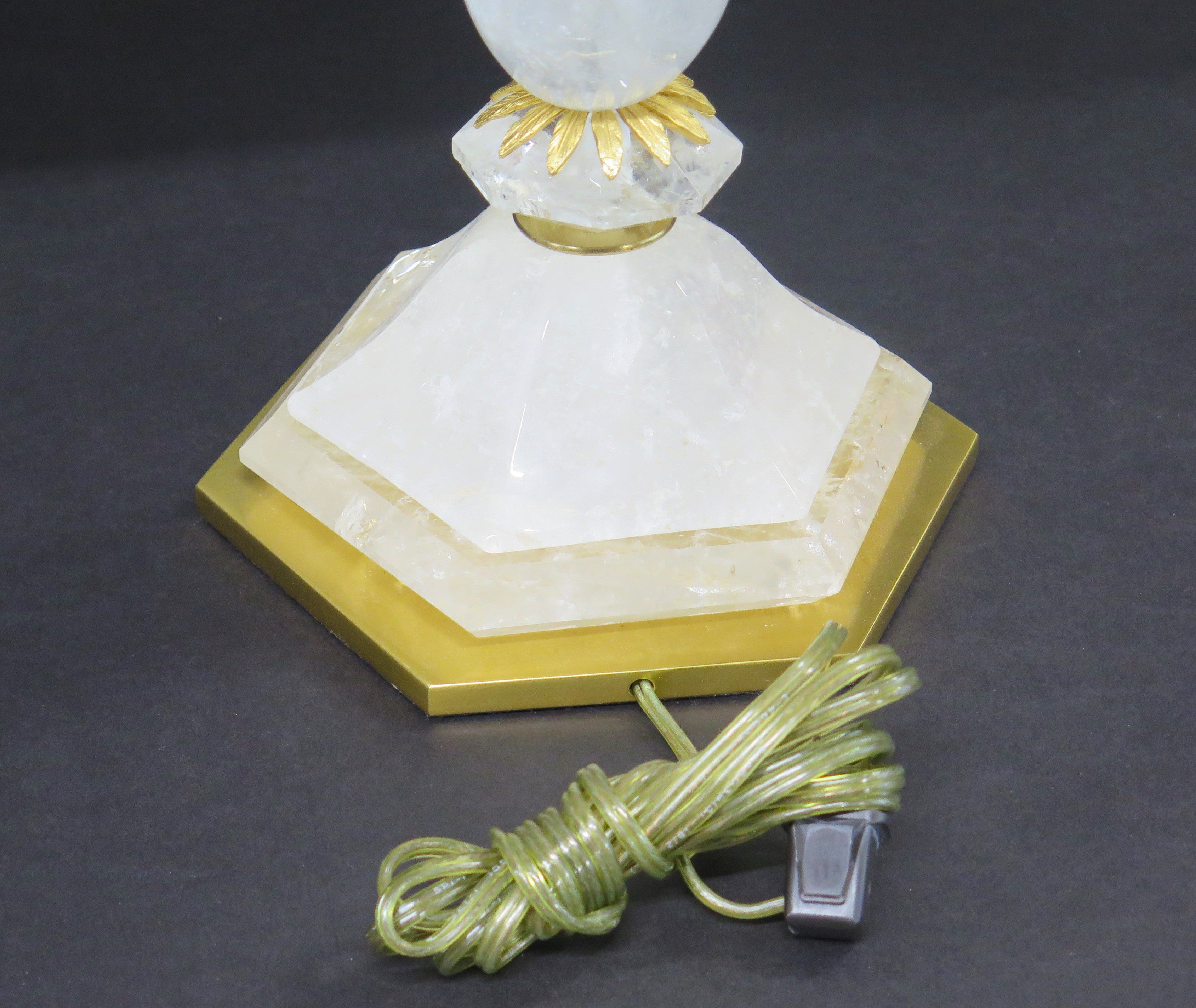 A Pair of Rock Crystal Lamps
