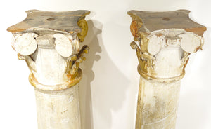 Carved and Gilded Corinthian Columns