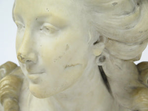 Carved Marble Bust of Marie Antoinette