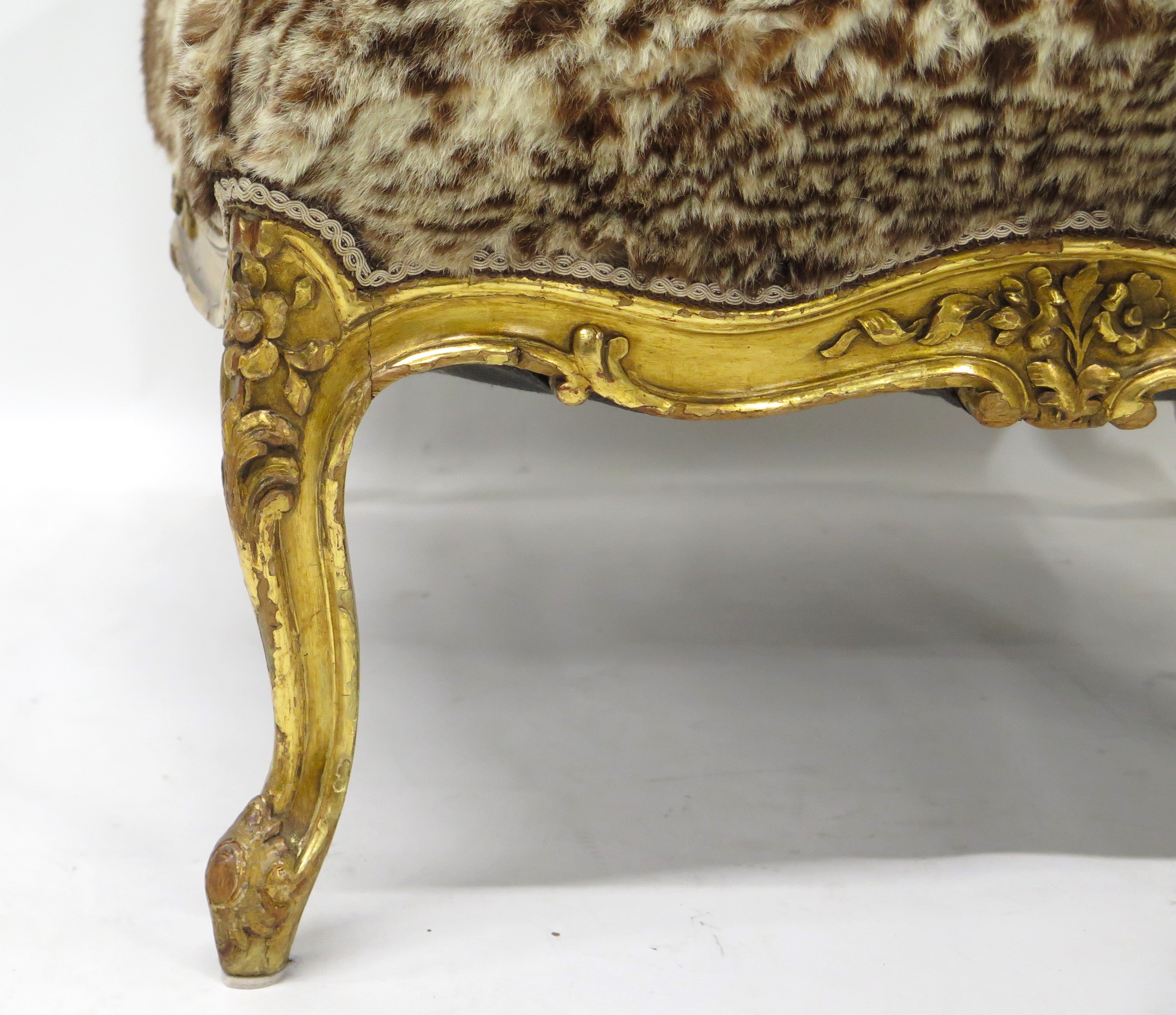 A 19th Century Louis XV Style Giltwood Tabouret