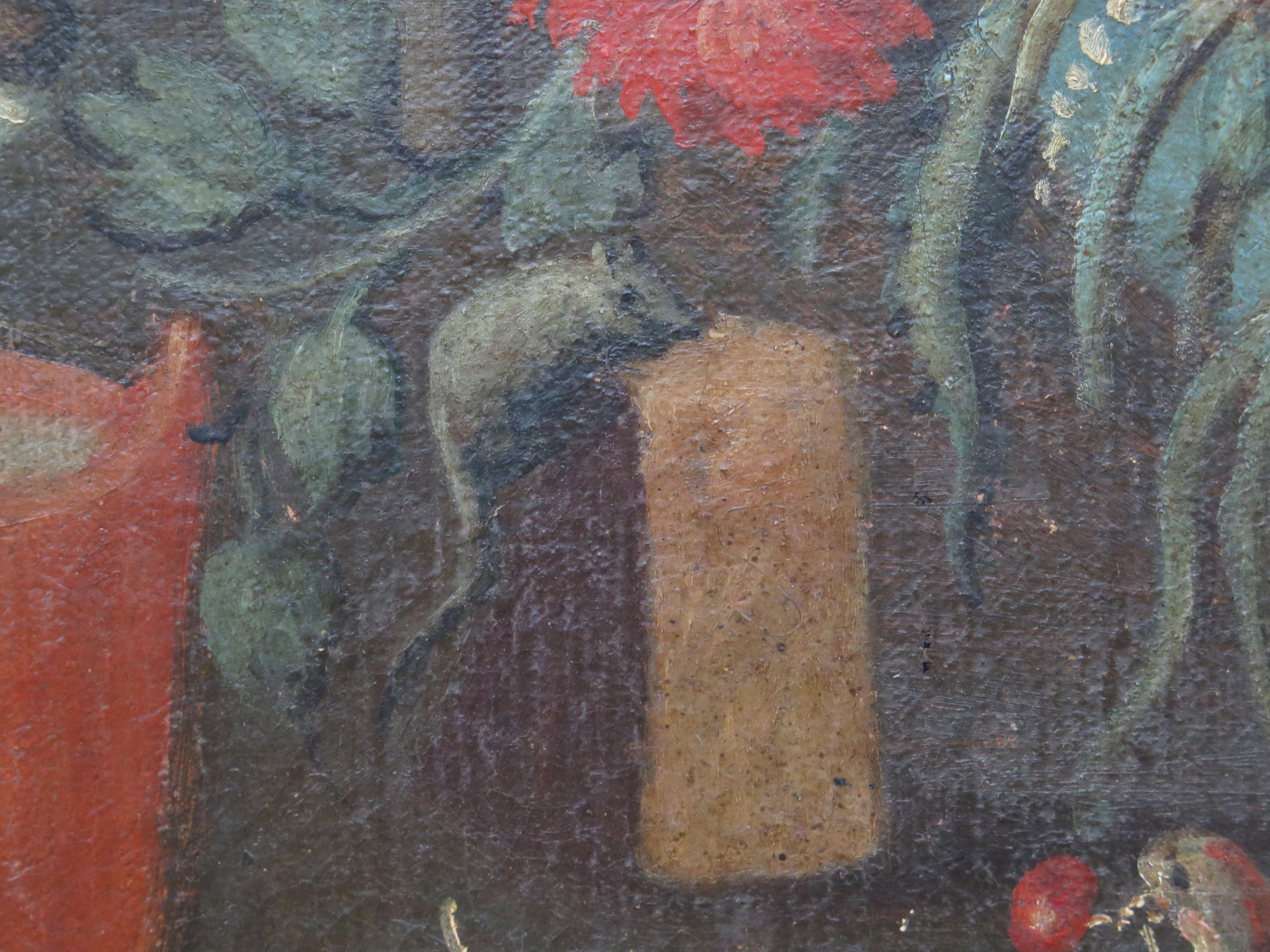 Oil on Canvas Painting of a Floral Arrangement