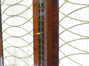 English Regency Brass Inlaid Mahogany and Ebony Cabinet