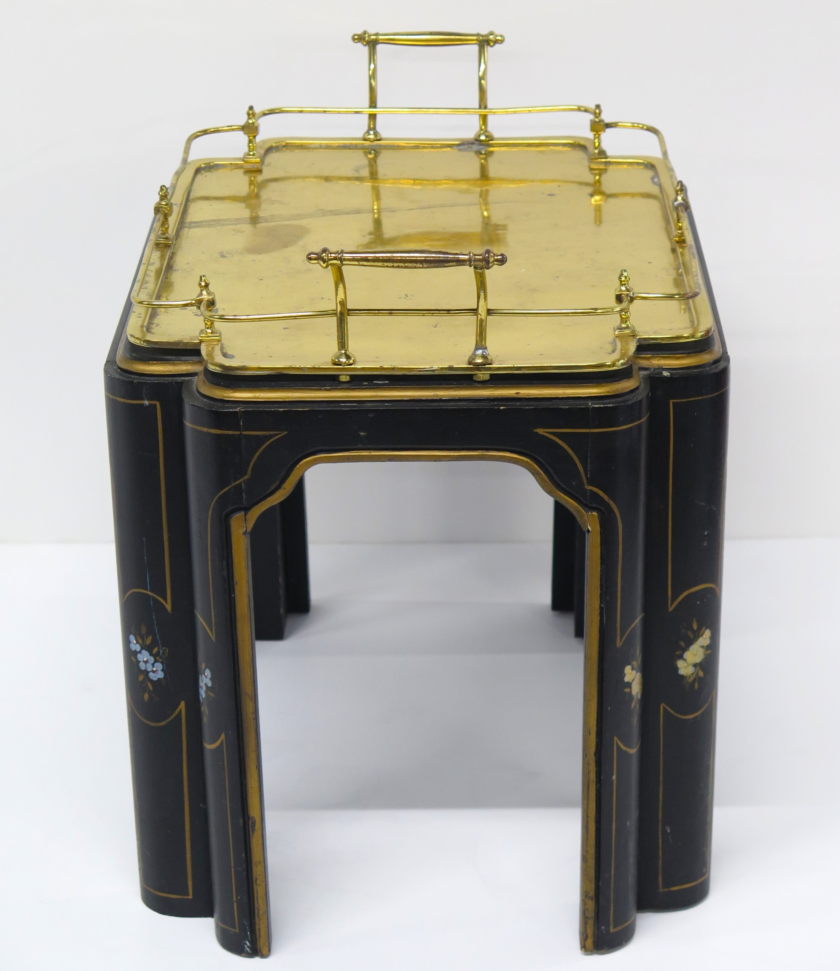 A Diminutive Brass Cocktail Table