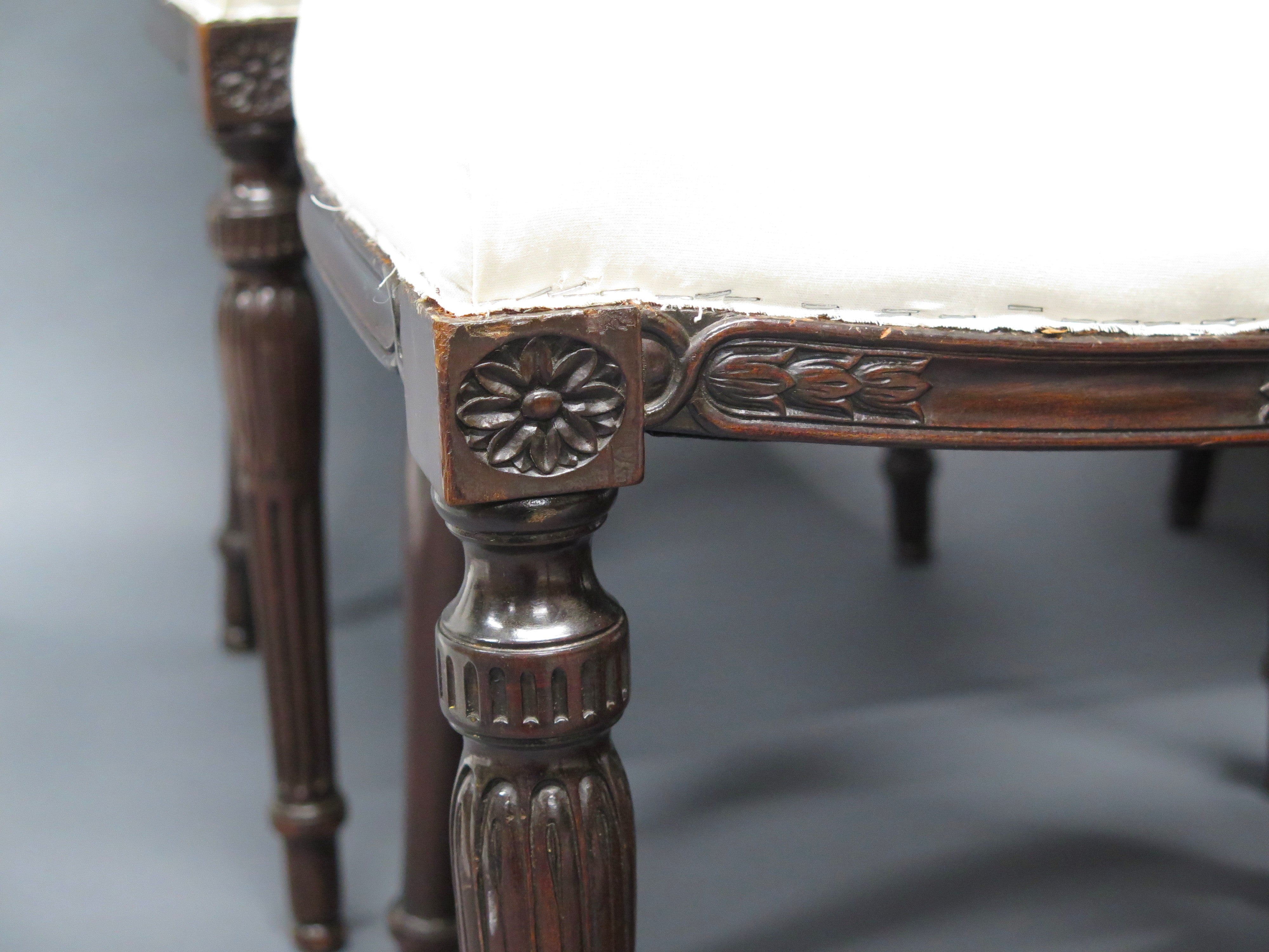 Set of Eight (8) George III Mahogany Dining Chairs