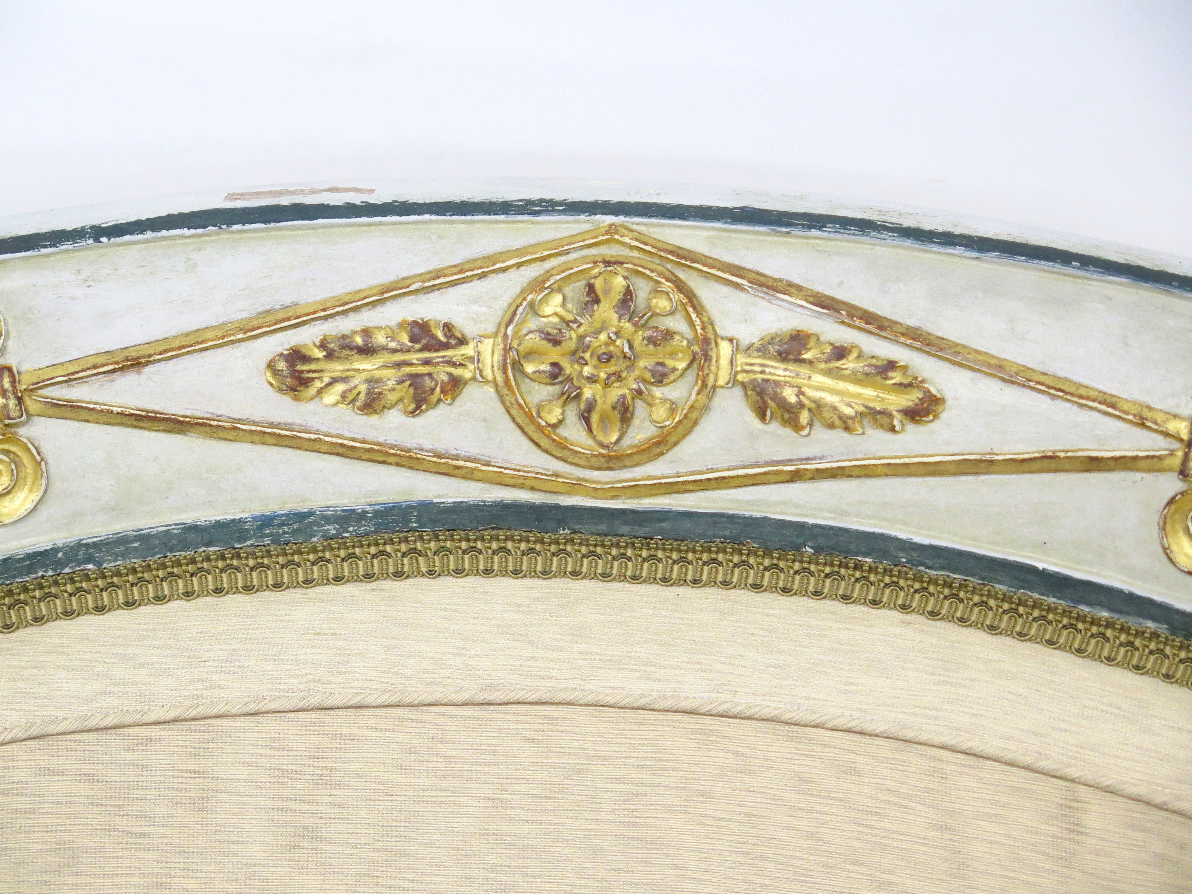 A beautiful Russian Empire Paint and Parcel Gilt Bergere