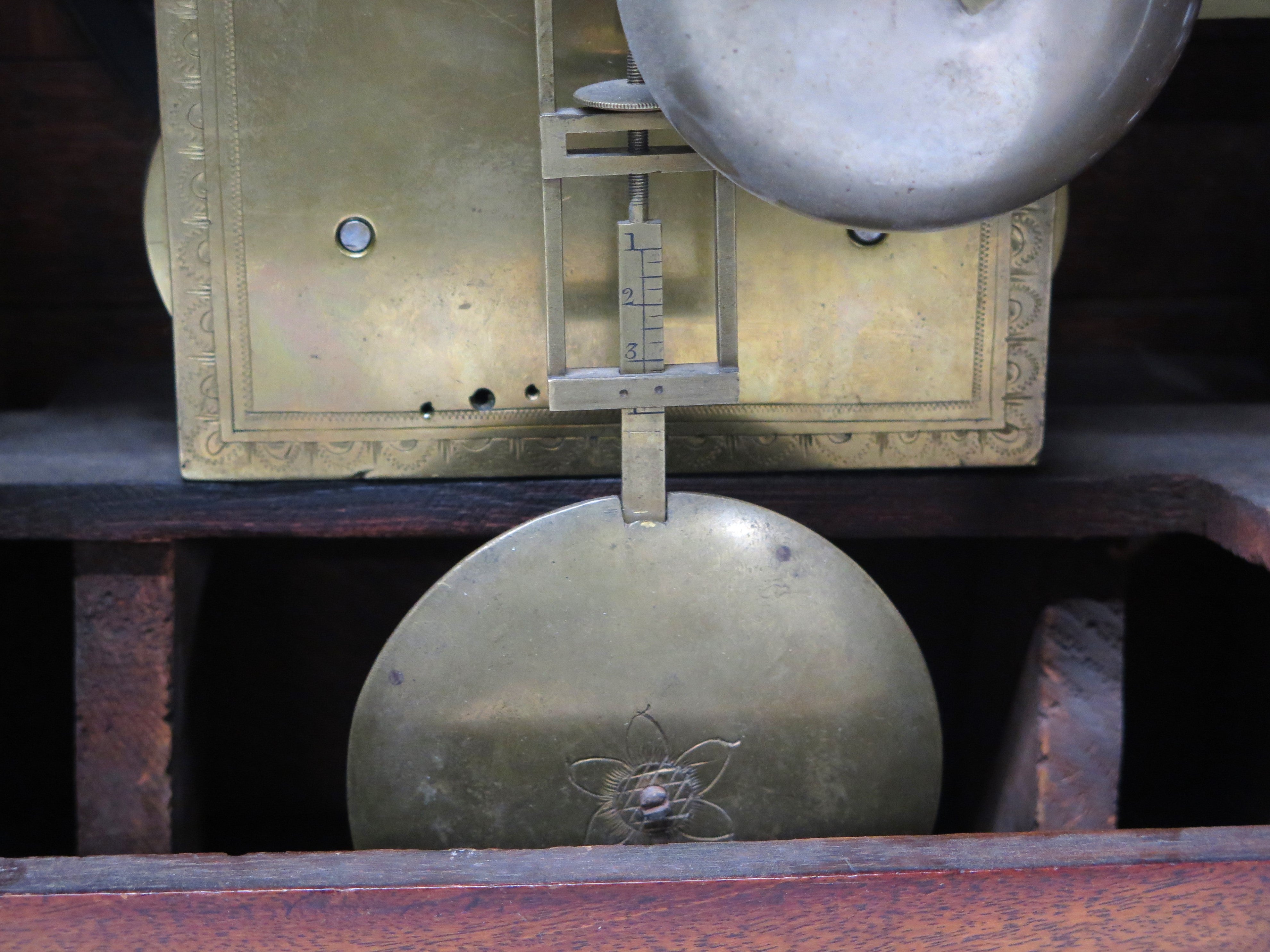 George II Mahogany Arched-Top Bracket Clock by Sly, Weymouth, England