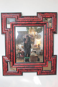 Pair of Large-Scale Dutch Baroque-Style Red Tortoise Mirrors