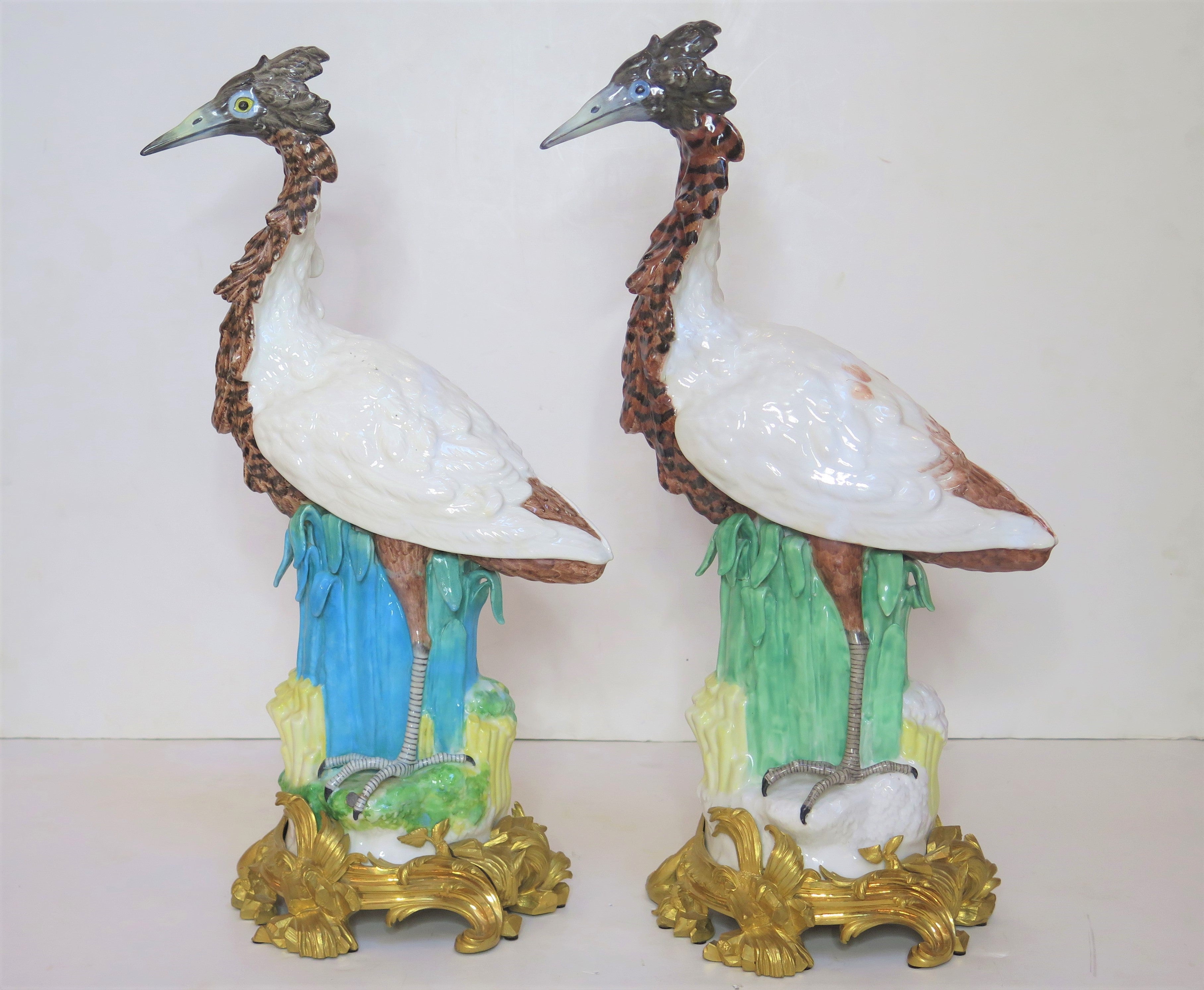 Meissen Porcelain Birds on Gilt Bronze Mounts / Johann Joachim Kändler