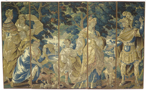 17th Century Flemish Verdure Tapestry as Five Panel Screen