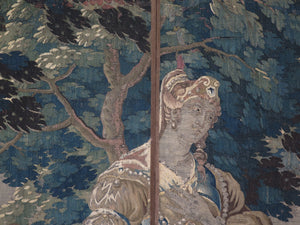 17th Century Flemish Verdure Tapestry as Five Panel Screen